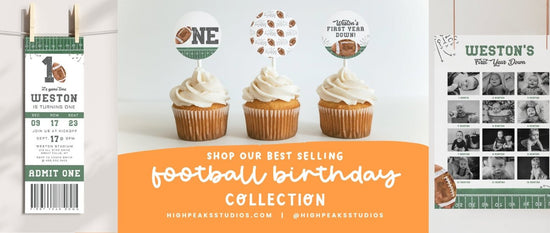 Shop Our Best Selling Football Birthday Collection - High Peaks Studios