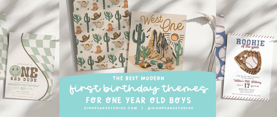 The Best Modern First Birthday Themes for One Year Old Boys - High Peaks Stuidos