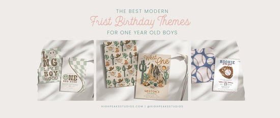 The Best Modern First Birthday Themes for One Year Old Boys - High Peaks Studios