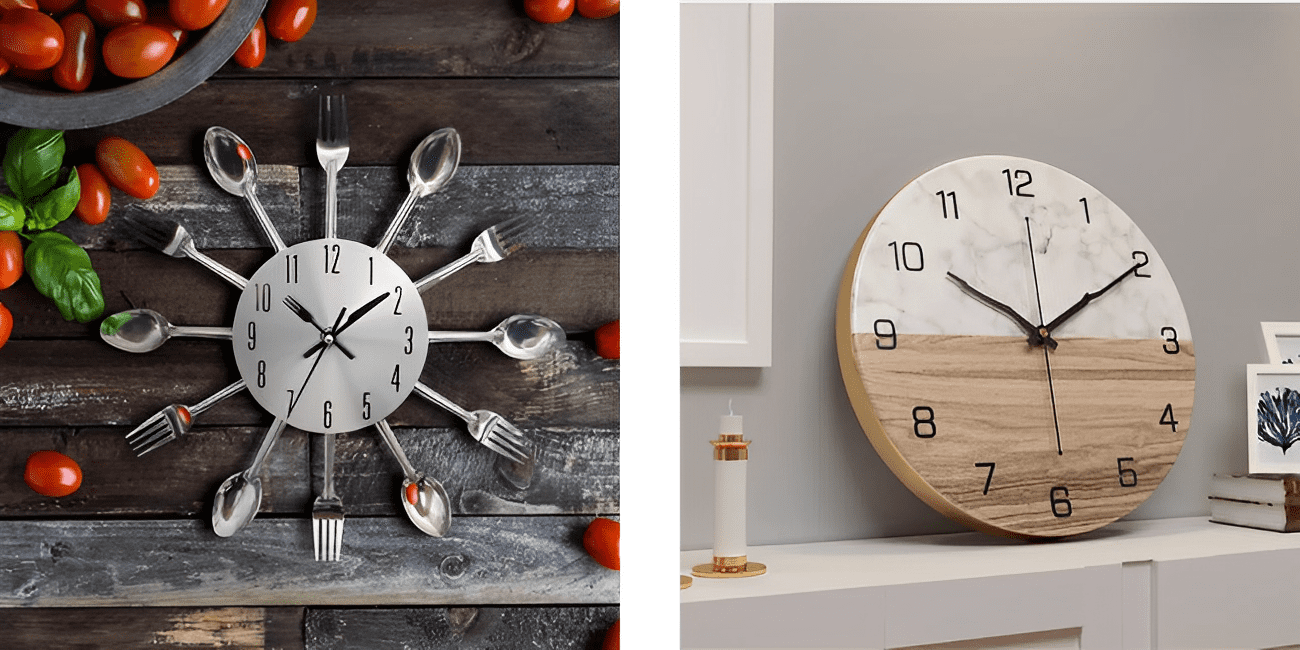 put a clock in a kitchen