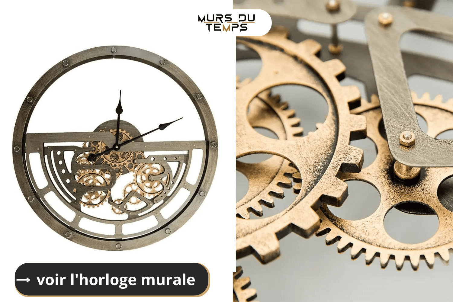 Horloge Murale Mécanisme Apparent