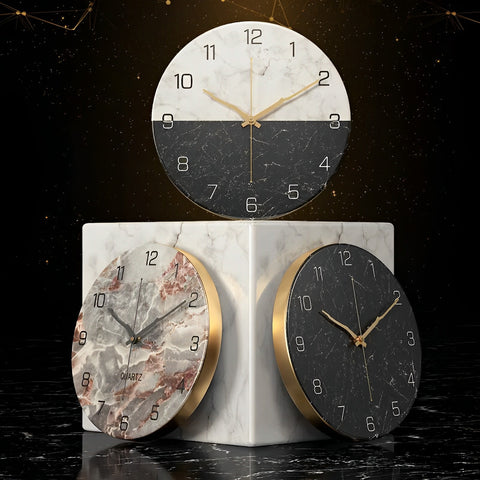 horloge nordique imitation marbre