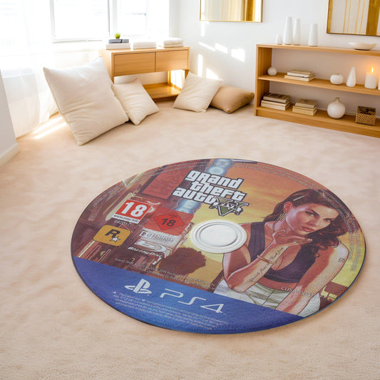 Grand Theft Auto Liberty City Stories and Vice City Stories Disc Round Rug  Carpet