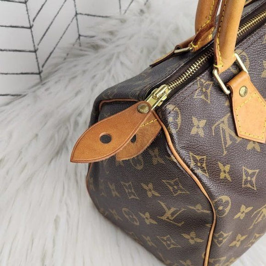 Authentic Louis Vuitton Monogram Speedy 30 Hand Bag Purse SP0955