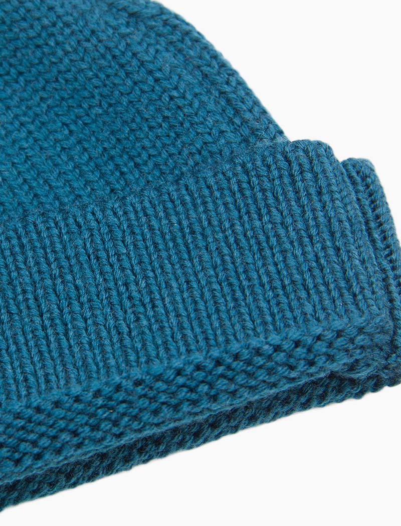 Royal Blue Solid 100% Wool Fisherman Beanie - 40 Colori