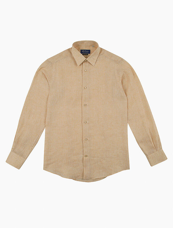 Men's Pale Yellow 100% Linen Shirts | 40 Colori