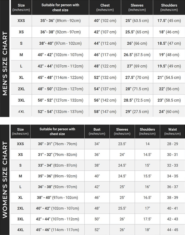 Size Chart - Men, Women