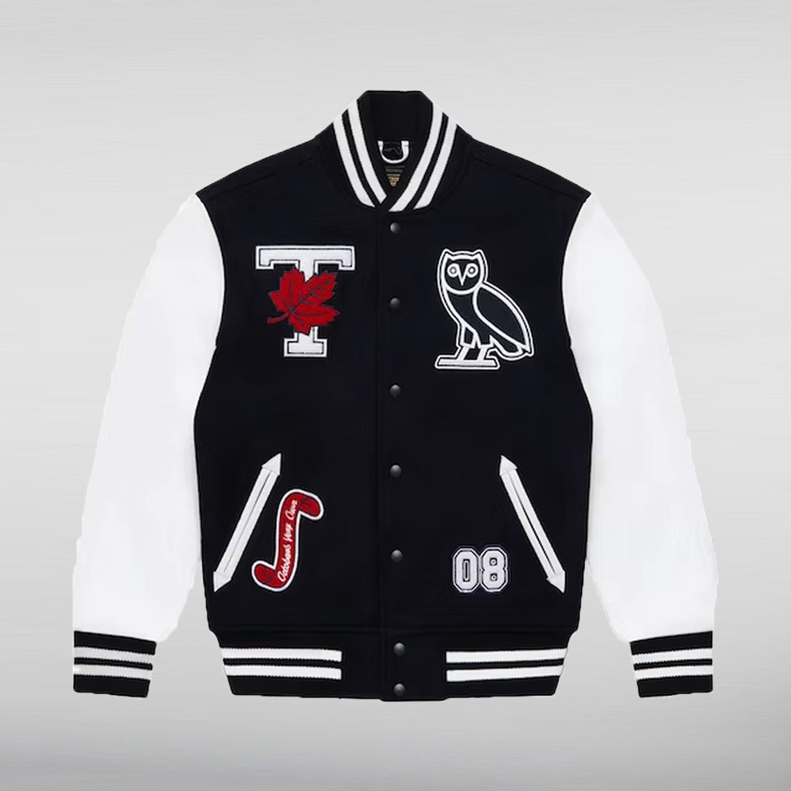 University of Toronto Black and White OVO Letterman Jacket