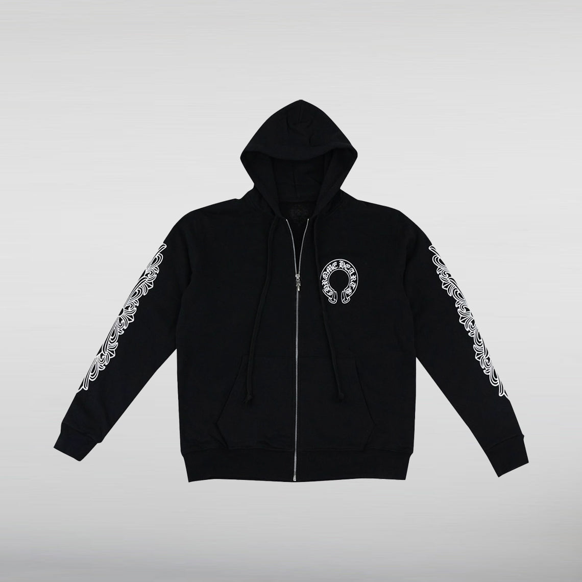 Pullover Black and White Chrome Hearts Hoodie