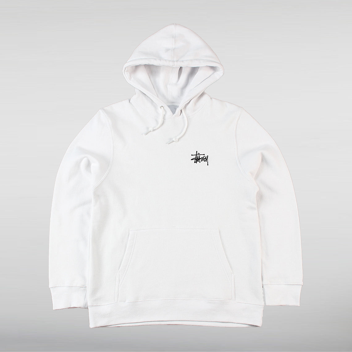 Pullover in Classic White & Black Stussy Hoodie