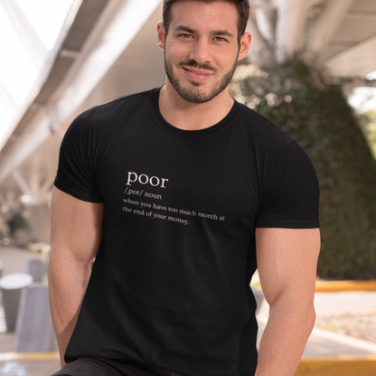 poor-when-you-have-too-much-month-at-the-end-of-your-money-black-t-shirt-tee-mockup-featuring-a-fit-man-under-a-city-bridge