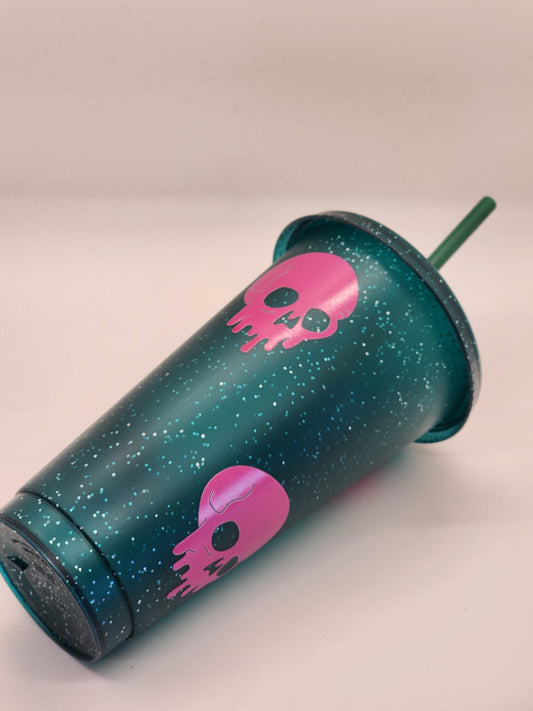 Grim Philly Hot/Cold Drink Tumbler - Lady Reaper Design