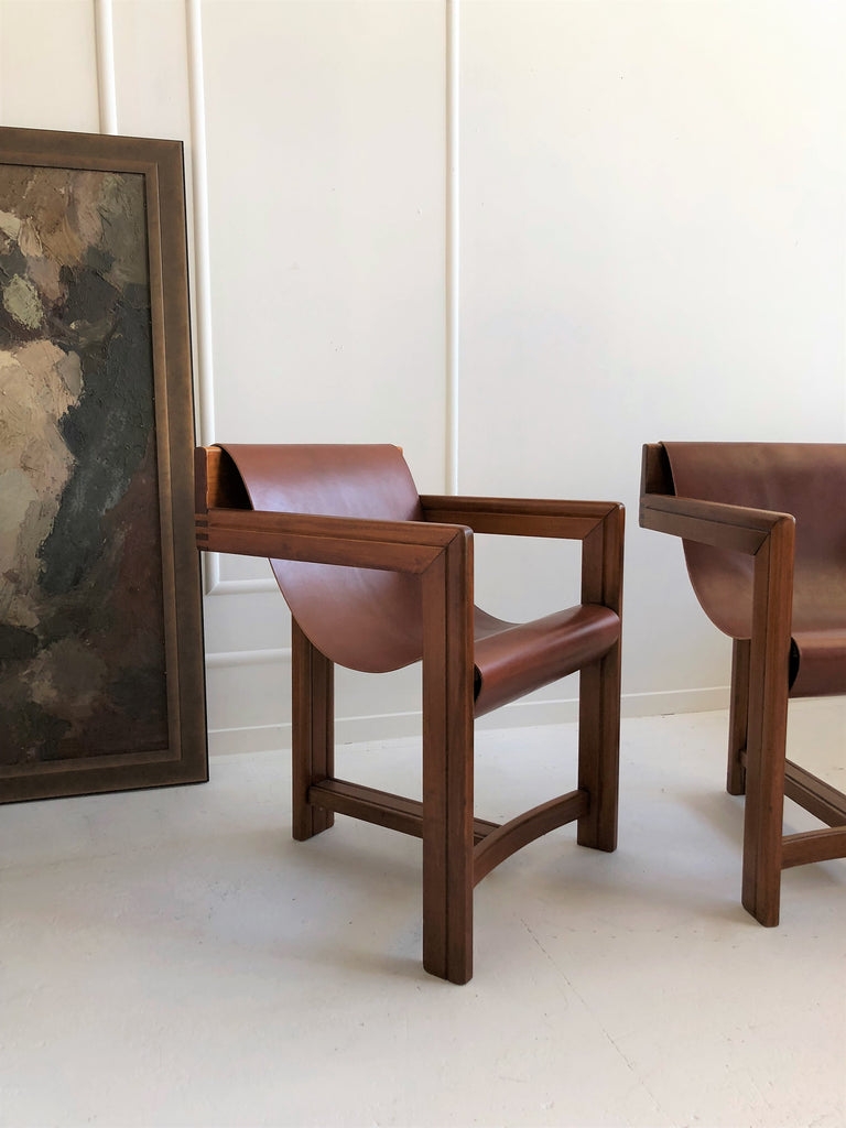 Arts And Craft Chairs In The Style Of Pierre Chapo Mid Century Swag