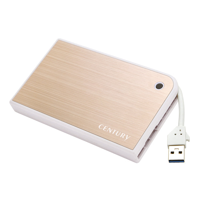 MOBILE BOX USB3.0接続 SATA6G 2.5インチHDD/SSDケース　ゴールド＆ホワイト [CMB25U3GD6G]