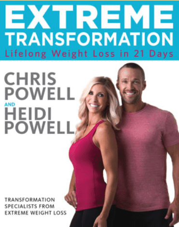 Heidi Powell and Chris Powell on the cover of Extreme Transformation book