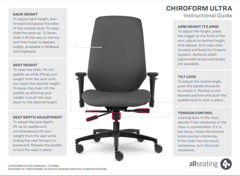 Chiroform Office Chair User Guide