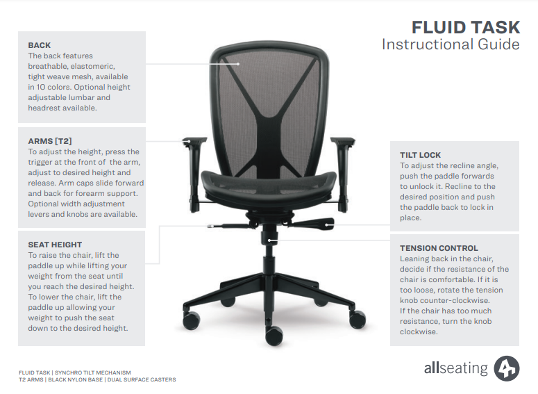 Fluid Office Chair User Guide