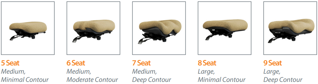 Neutral Posture 6000 Series Seat Contour Options