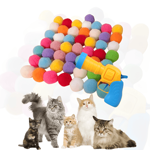 brinquedo interativo para gatos, brinquedo para gato,  lançador de bolas para gatos, mundomiauauau, miauauau