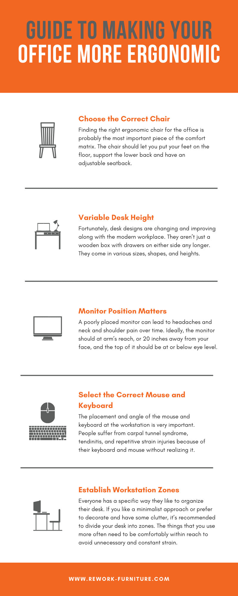 Guide to Making Your Office More Ergonomic infographic