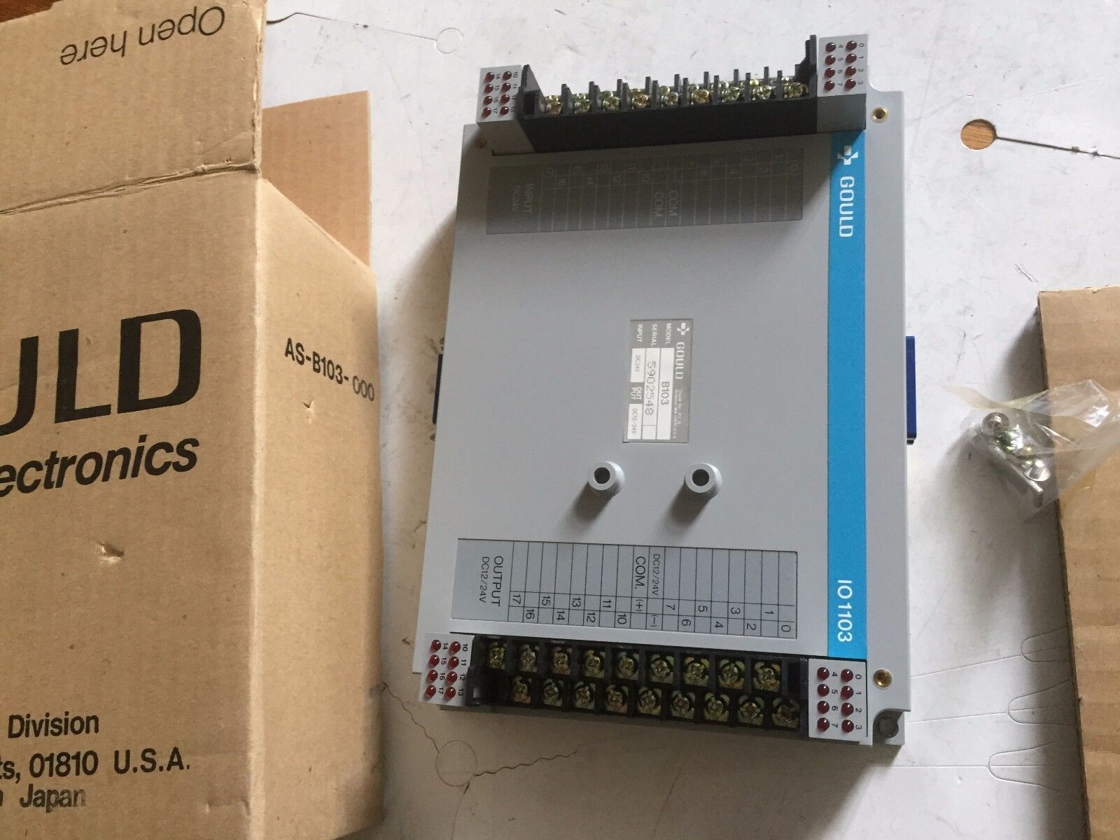 New Gould B103,Gould Io1103,I/O 16 24Vdc Input16 12-24Vdc 16 Output Asb103000,Ae