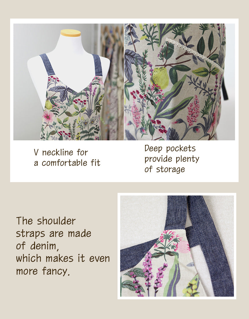 Ramie flower apron_des2