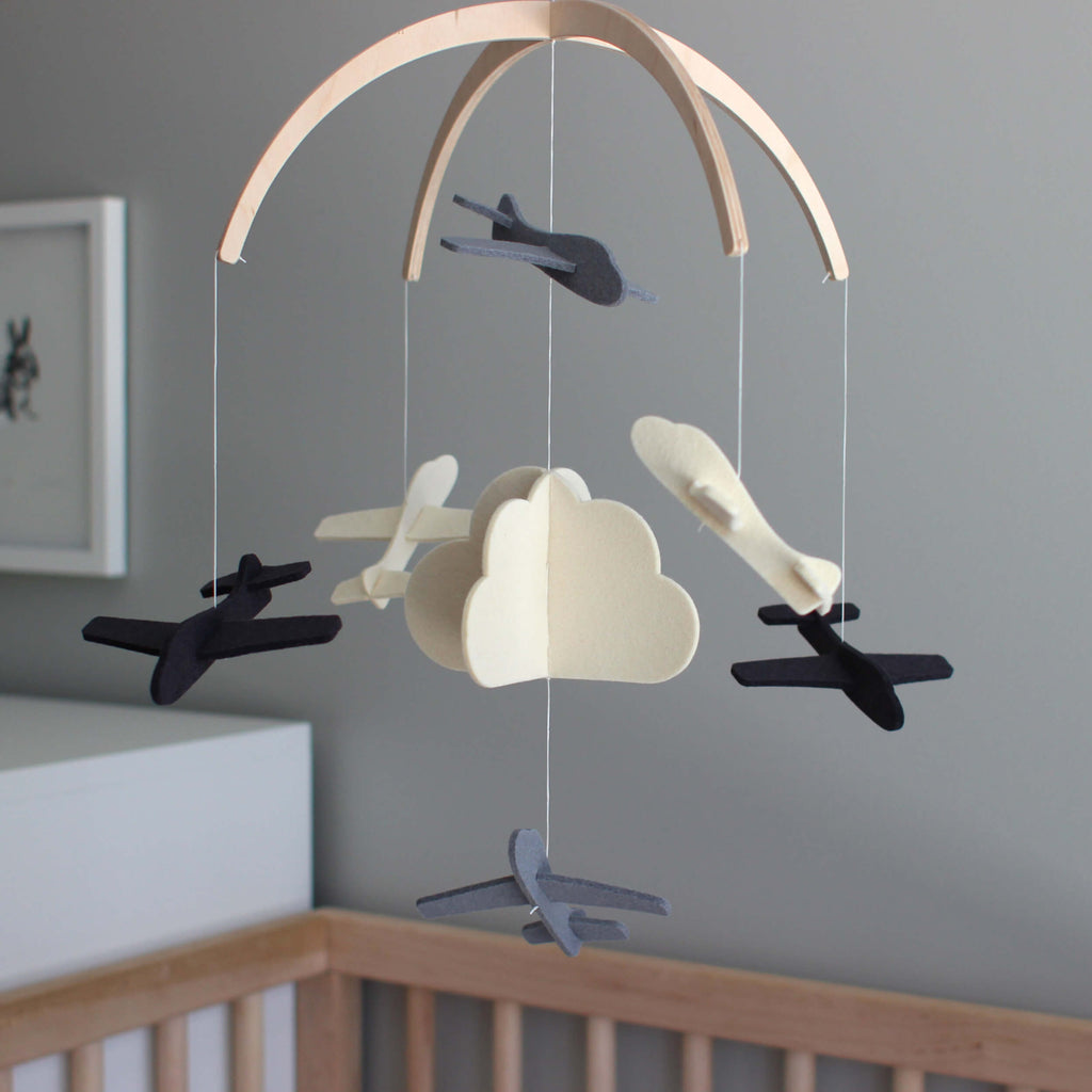 Mobile For Baby Black And White Crib Mobile For Nursery Decoration Dundry Hill Feltworks