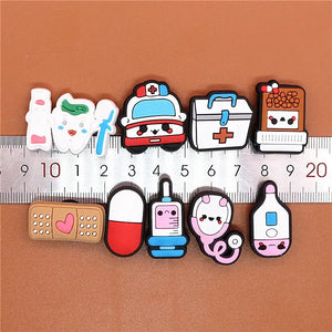 1pcs Cute Meidcal Series Corc Shoe Charms