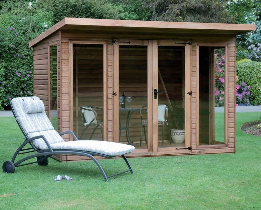 <b>Acapulco Summerhouse</b><br>With it's glass frontage you get a lot of light into this popular Summerhouse.