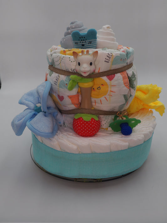 Peter Rabbit Wheelbarrow Diaper Cake - Freshly Fuji