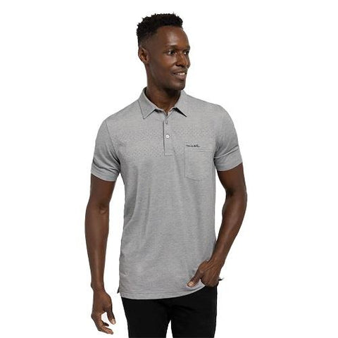 Travis Mathew Finger Lakes Polo - Heather Medium Grey – Tee 2 Green