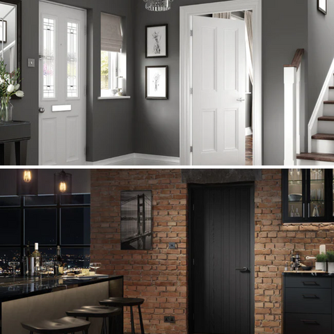 Black and White Doors