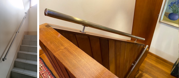how to attach stainless steel handrail to brackets