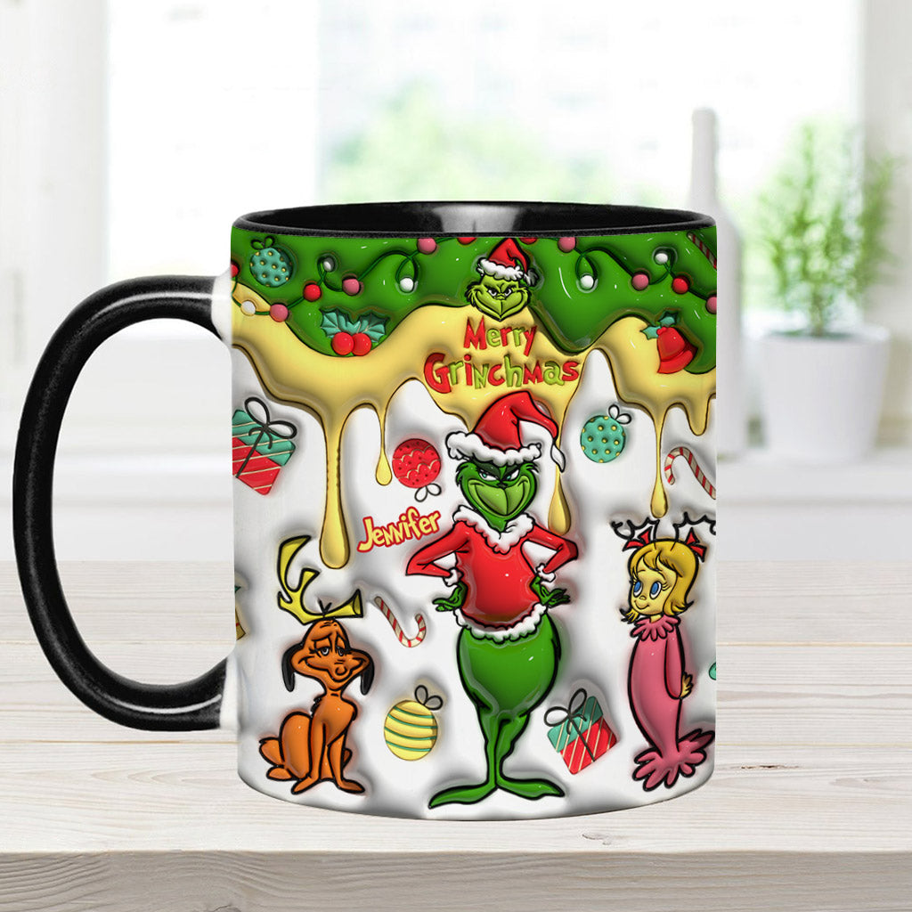 Merry Grinchmas - Personalized Stole Christmas Accent Mug