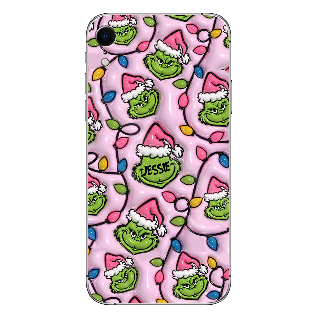 Green & Pink - Personalized Stole Christmas Phone Case