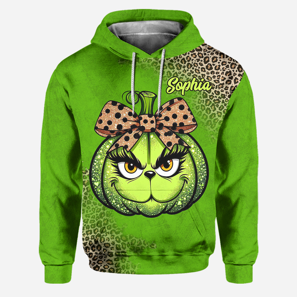 Green Pumpkin - Personalized Stole Christmas Hoodie and Leggings
