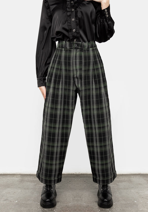 Checkmate High Waist Tapered Trousers – Disturbia