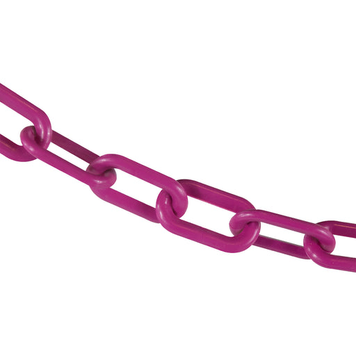 Mr. Chain Alternating Plastic Chain Barrier, 2x500'L, Yellow/Pink