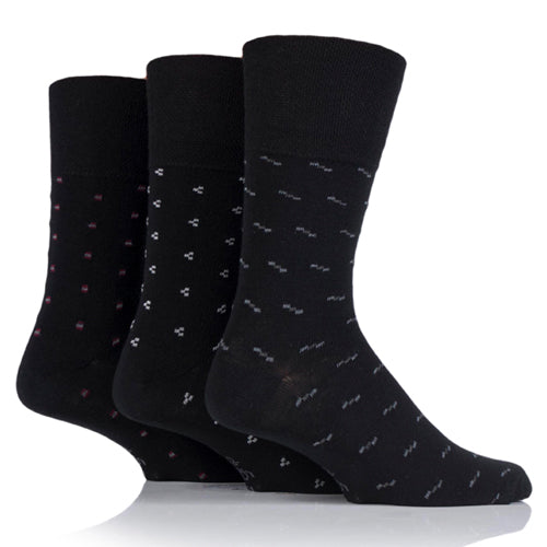 Gentle Grip® Men's Monochrome Stripe Crew Sock