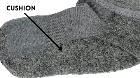 cushion at the bottom of the grip socks