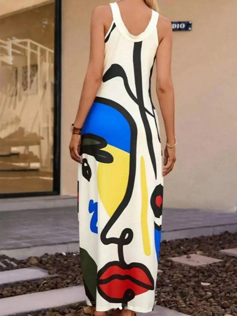 Casual Vacation Halter A-Line Maxi Dress for Women - Image 3