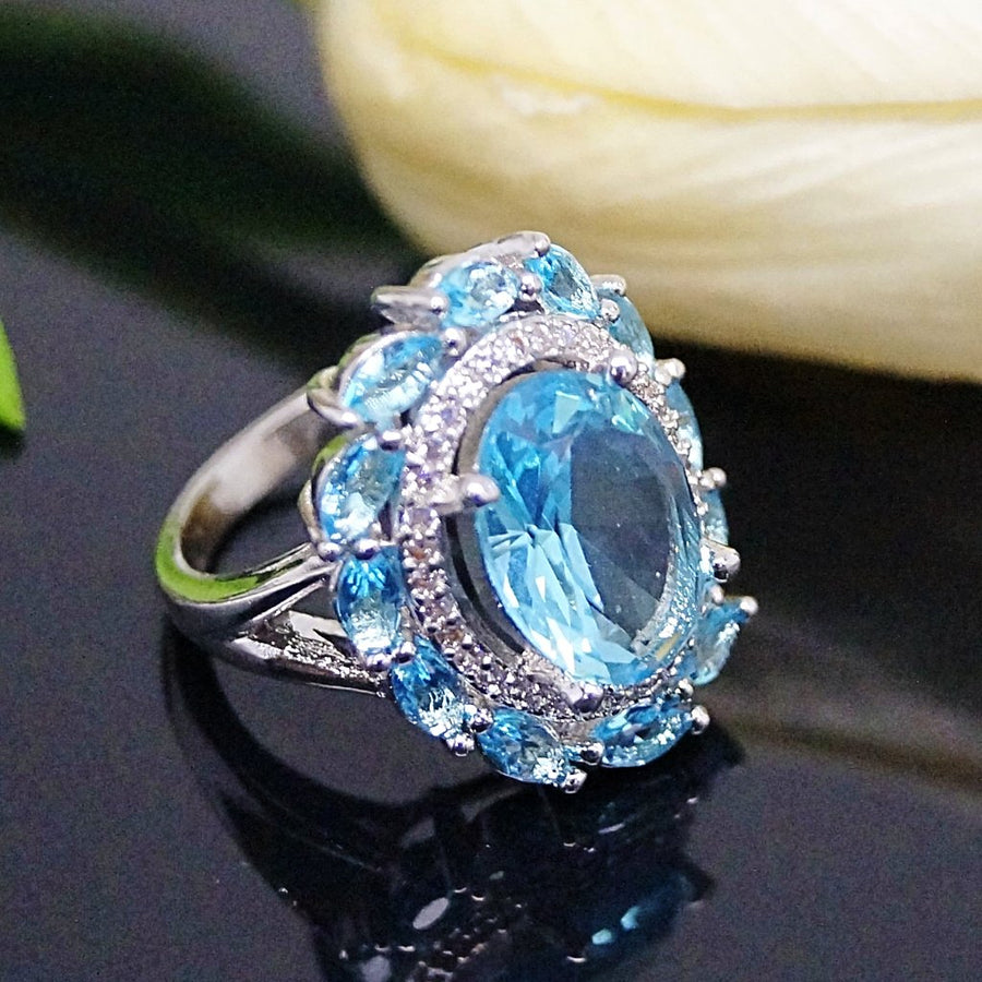 Super Big Aquamarine Ring – Enumu