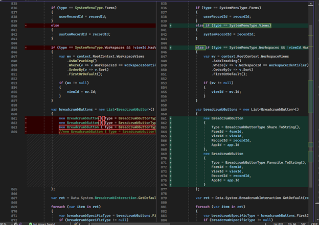 Co-Pilot chat reformatting code based on a prompt