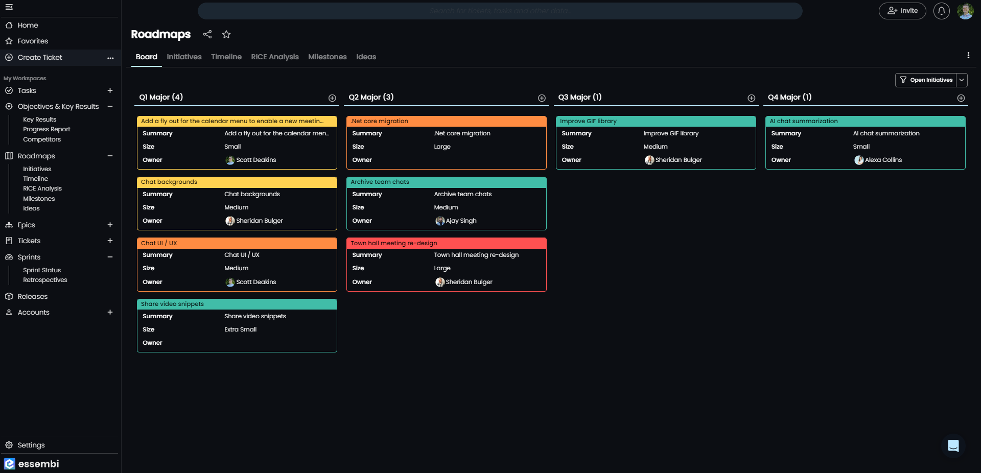 Essembi's single system software innovation hub for fast pace software teams