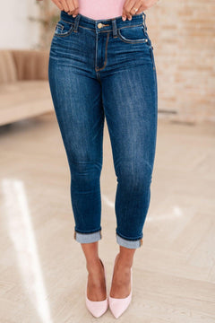 Judy Blue - Bette Vintage Cuffed Skinny Jeans