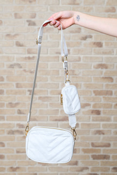 Quilted Crossbody Bag - White