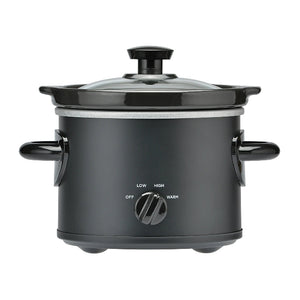 Mainstays 2 QT Slow Cooker, Matte Black Finish, Removeable Stoneware Pot - asyouwish.store