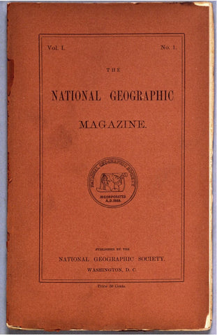 The first published National Geographic Magazine