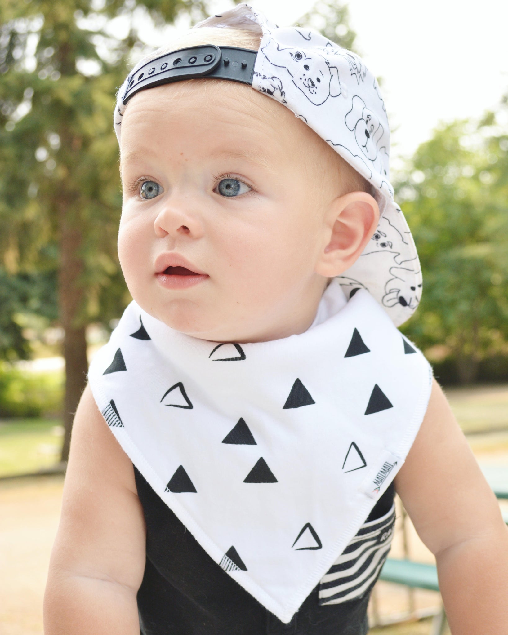 baby with bandana