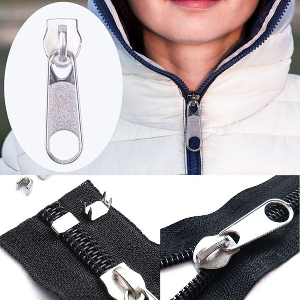 Zipper Repair Kit 197 Pcs, Zipper Replacement with Two Installation Pliers  for Sleeping Bags, Jacket, Tent, Luggage, Backpacks